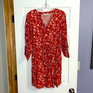 Loft- Women’s 3/4 sleeve floral dress